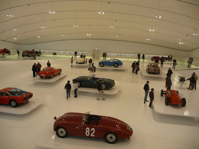 The new Ferrari museum in Modena.Join us on our 2018  Mille Miglia Tour 