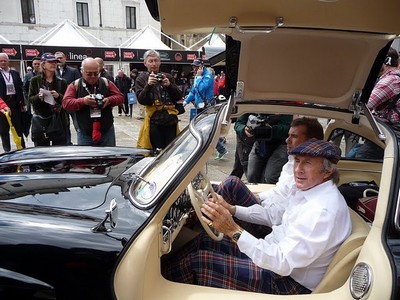 Jackie Stewart at the 2010 Mille Miglia, Brescia.Join us on our tour to watch the 2018 Mille Miglia