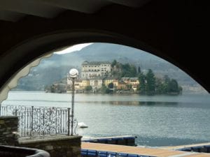 View from the San Rocco hotel, Orta San Giulio,Italy.Join us on our 2019 tour to watch the Mille Miglia 
