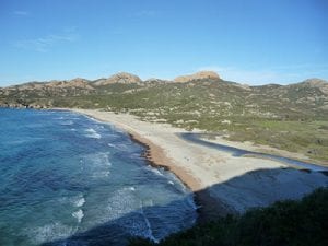Ostriconi beach, Corsica. Join us on our 2017 Corsica car tour.