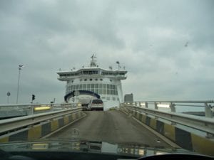 DFDS ferry from Dover- Calais.Join us on our 2019 tour to watch the Mille Miglia 