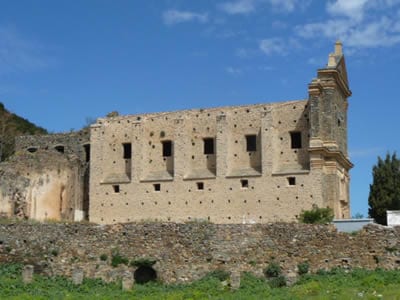 Ruined abbey at Moltifao in the Asco Gorge.Join us on our 2017 Corsica car tour.