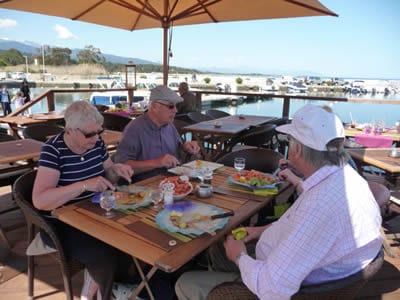 Solenzara,Corsica our lunch stop.Join us on our 2017 Corsica car tour.