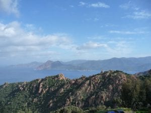 Coastline north of Ajaccio, Corsica.Join us on our 2017 Corsica car tour.