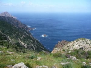 Coastline north of Ajaccio, Corsica.Join us on our 2017 Corsica car tour.