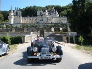 Morgan at Chateau Rigny-Usse.Join us on our Loire Valley car tour